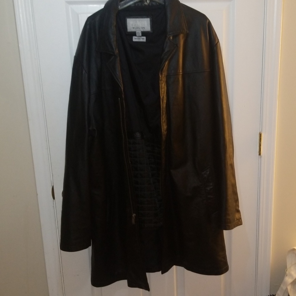 Wilson's leather black coat
